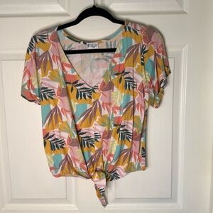 Vermilli tie-front crop top. Size L
